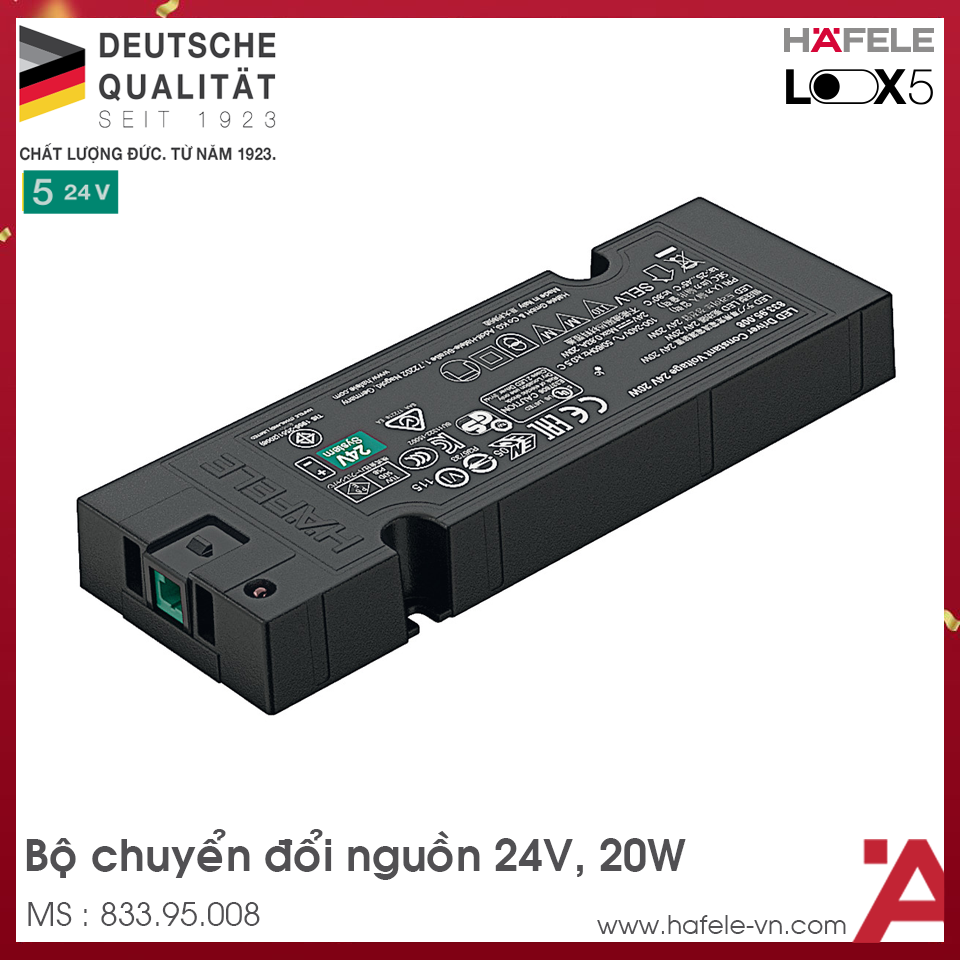 Bộ Chuyển Nguồn LED 24V 20W Hafele 833.95.008