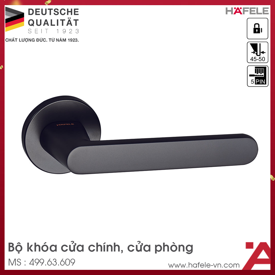 Bộ Khóa Tay Nắm Cửa DIY Set B Hafele 499.63.609