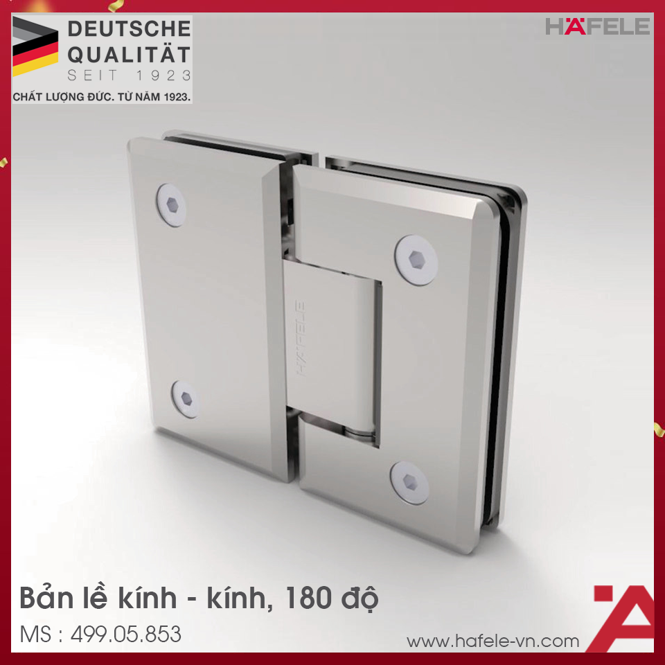 Bản Lề Kính - Kính 180º Hafele 499.05.853