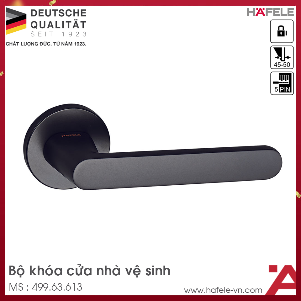 Bộ Khóa Tay Nắm Cửa DIY Set A Hafele 499.63.613