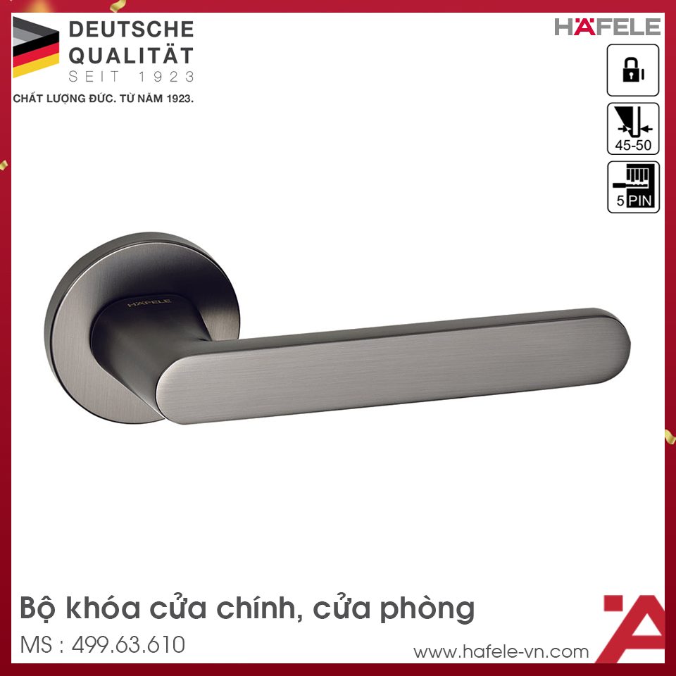 Bộ Khóa Tay Nắm Cửa DIY Set B Hafele 499.63.610