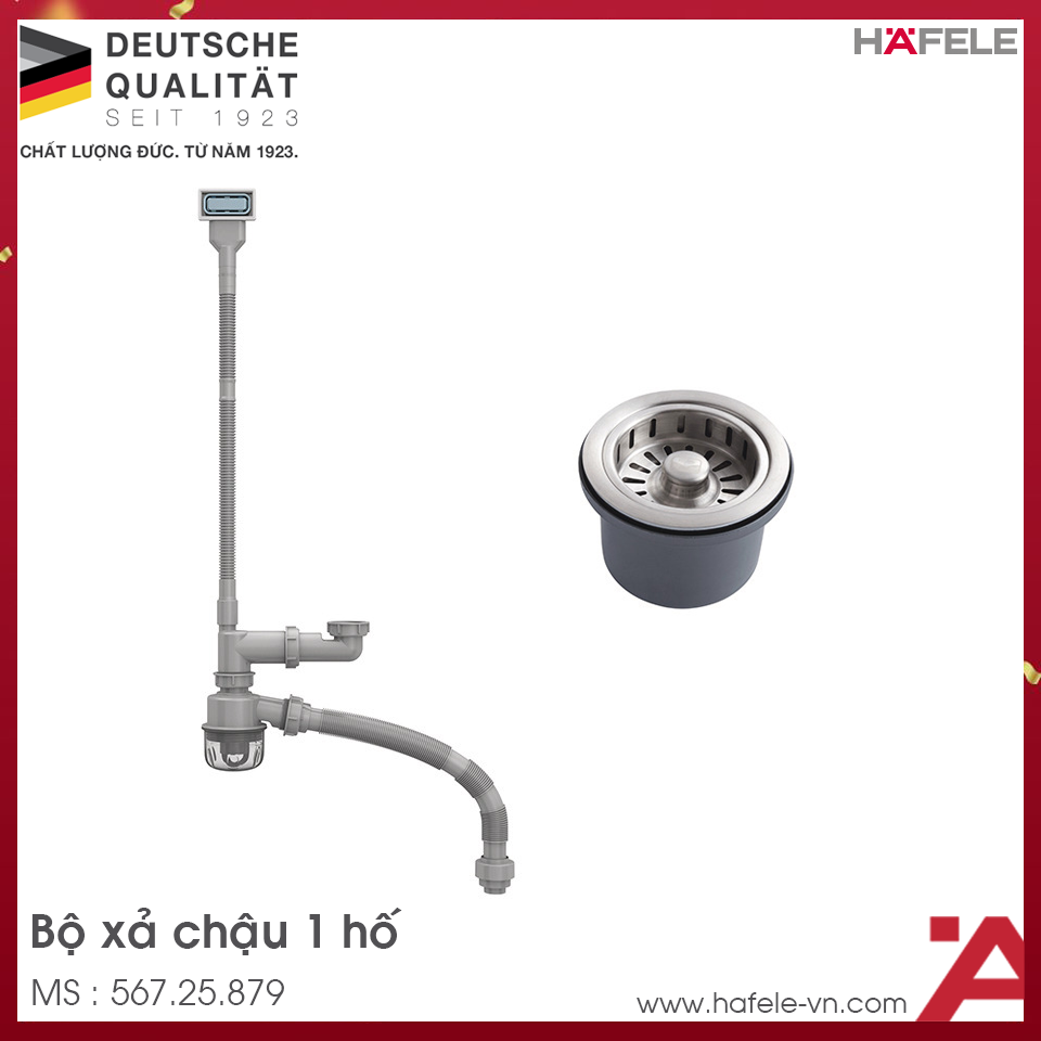 Bộ Xả Chậu 1 Hộc Hafele 567.25.879