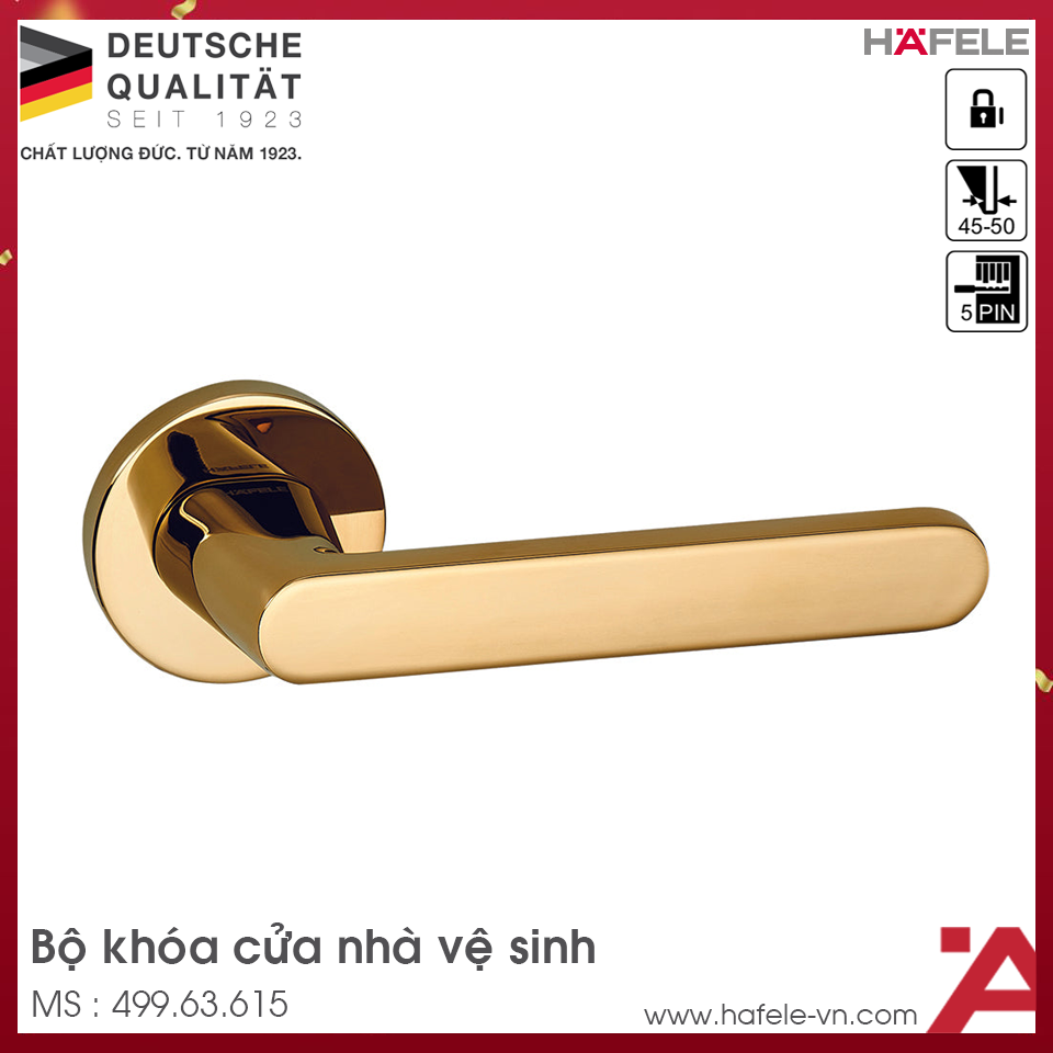 Bộ Khóa Tay Nắm Cửa DIY Set B Hafele 499.63.615