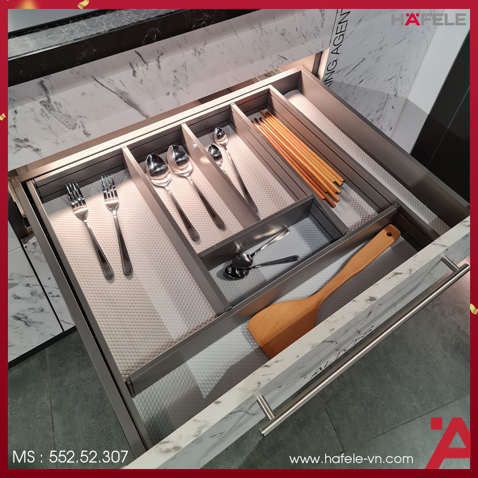 Khay Chia Ngăn Kéo 600mm Xám Hafele 552.52.307