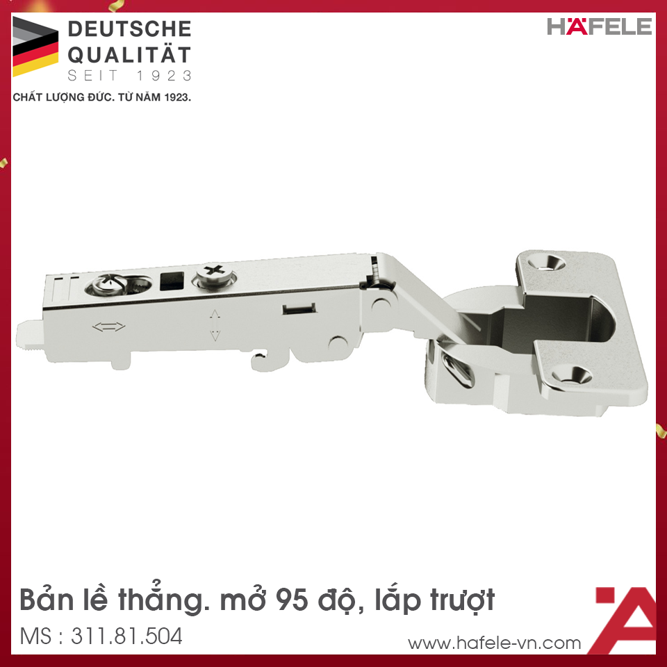 Bản Lề Trùm Ngoài Metalla A 95º Cho Cửa Dày Hafele 311.81.504