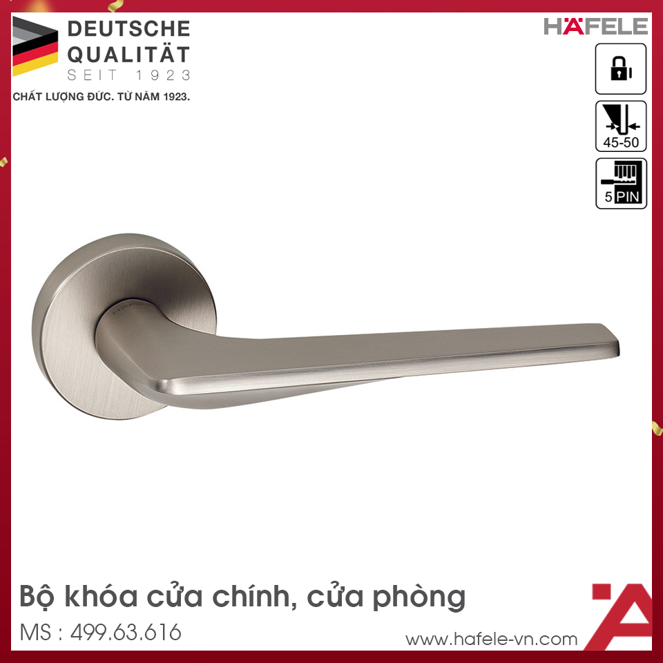 Bộ Khóa Tay Nắm Cửa DIY Set C Hafele 499.63.616