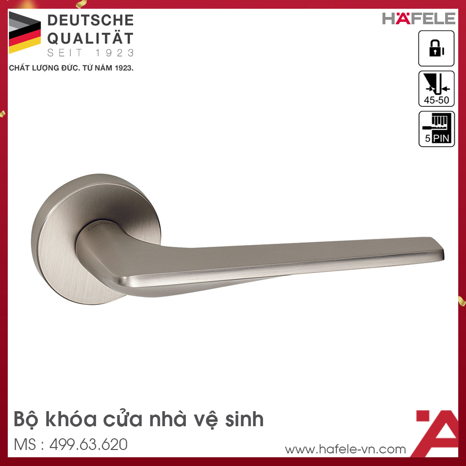 Bộ Khóa Tay Nắm Cửa DIY Set A Hafele 499.63.620