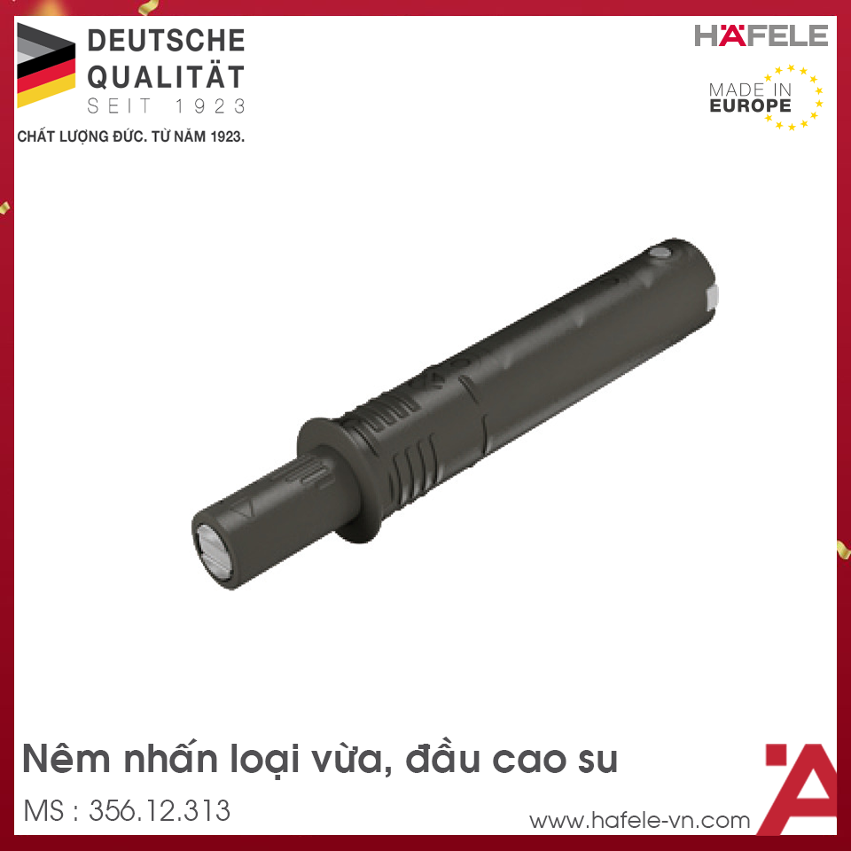 Nêm Nhấn Vừa Đầu Cao Su Hafele 356.12.313