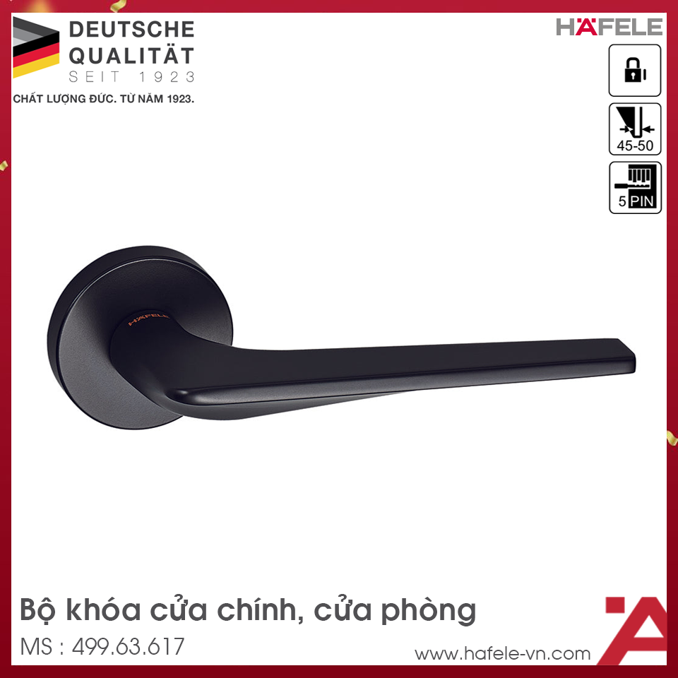 Bộ Khóa Tay Nắm Cửa DIY Set C Hafele 499.63.617