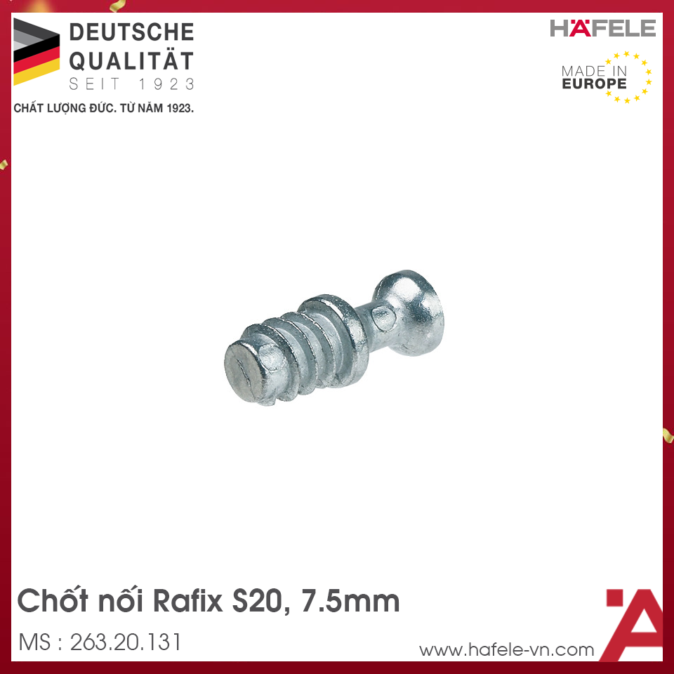 Chốt Nối Rafix S20 7.5mm Hafele 263.20.131
