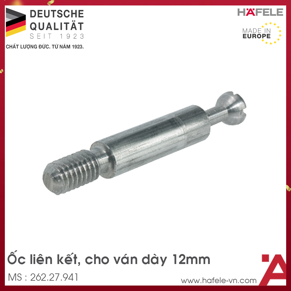Ốc Liên Kết Ixconnect Minifix 15 Ván Dày 12mm Hafele 262.27.941