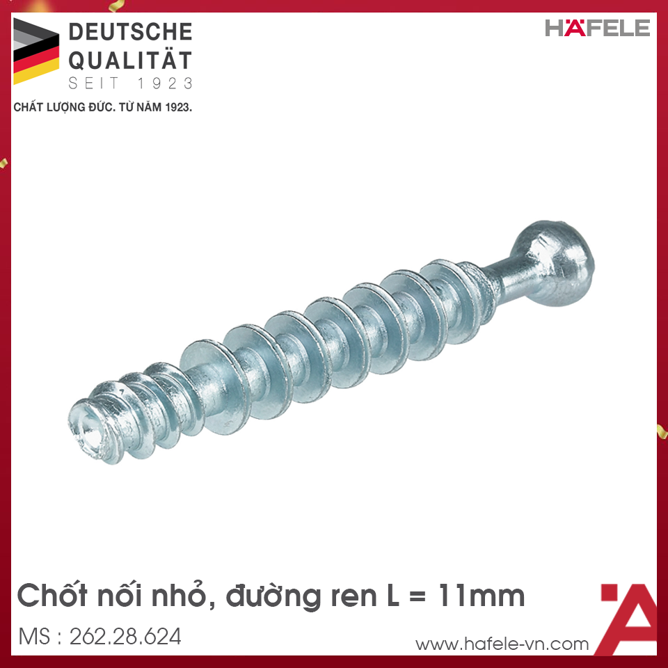 Chốt Nối Nhỏ Ren M6 Dài 11mm Hafele 262.28.624