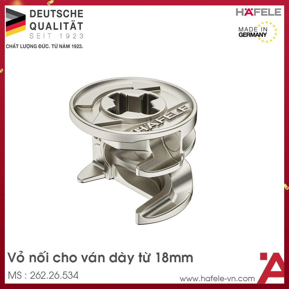 Vỏ Nối Minifix 15 Ván Dày Từ 18 Hafele 262.26.534