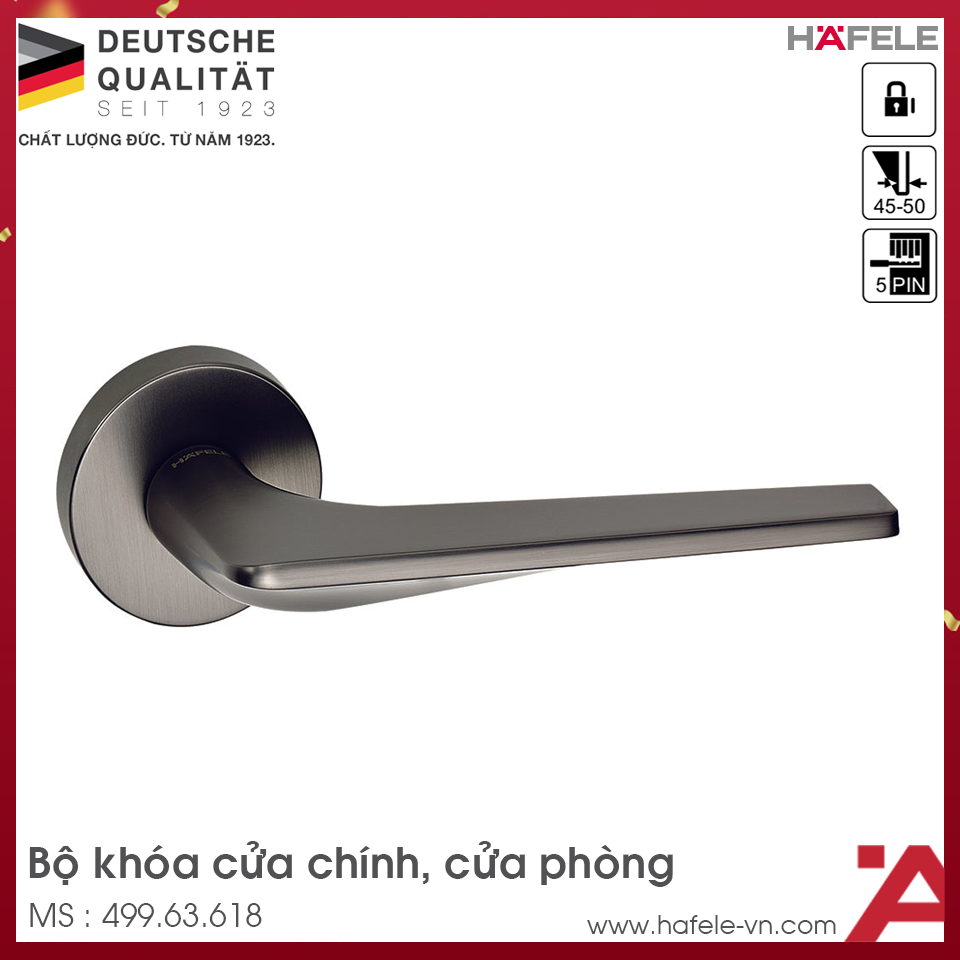 Bộ Khóa Tay Nắm Cửa DIY Set C Hafele 499.63.618