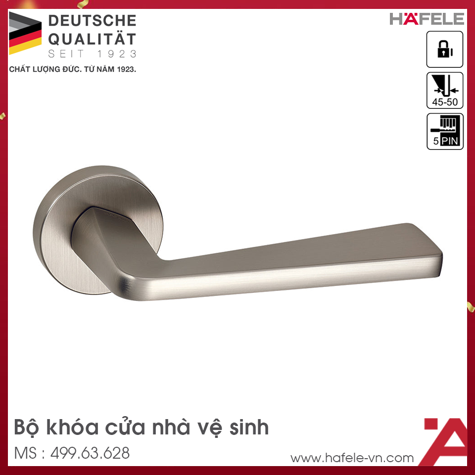 Bộ Khóa Tay Nắm Cửa DIY Set D Hafele 499.63.628