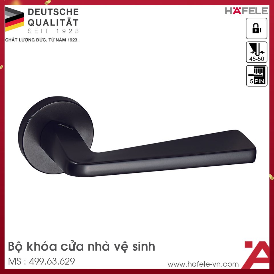 Bộ Khóa Tay Nắm Cửa DIY Set D Hafele 499.63.629