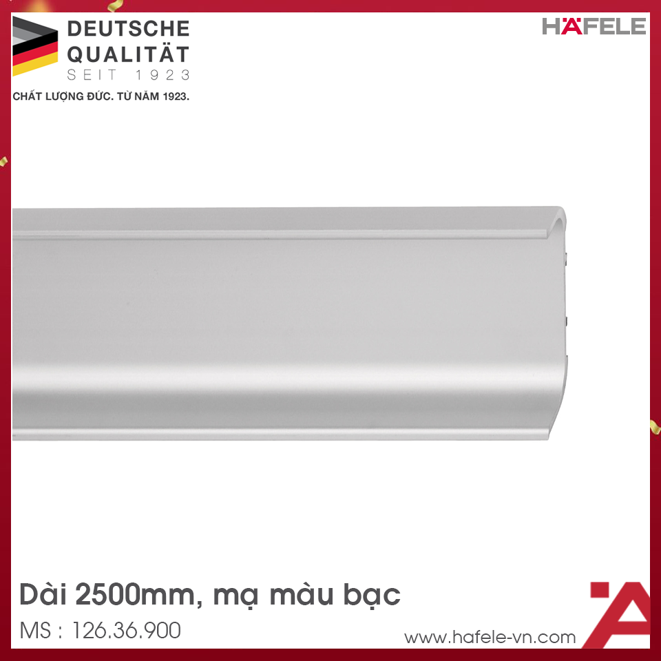 Tay Nắm Tủ Dạng Thanh Ngang Hafele 126.36.900