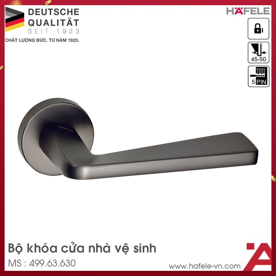 Bộ Khóa Tay Nắm Cửa DIY Set D Hafele 499.63.630