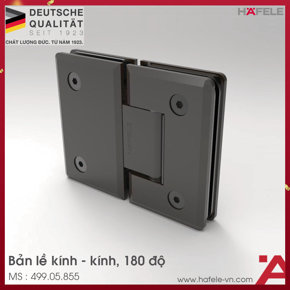 Bản Lề Kính - Kính 180º Hafele 499.05.855