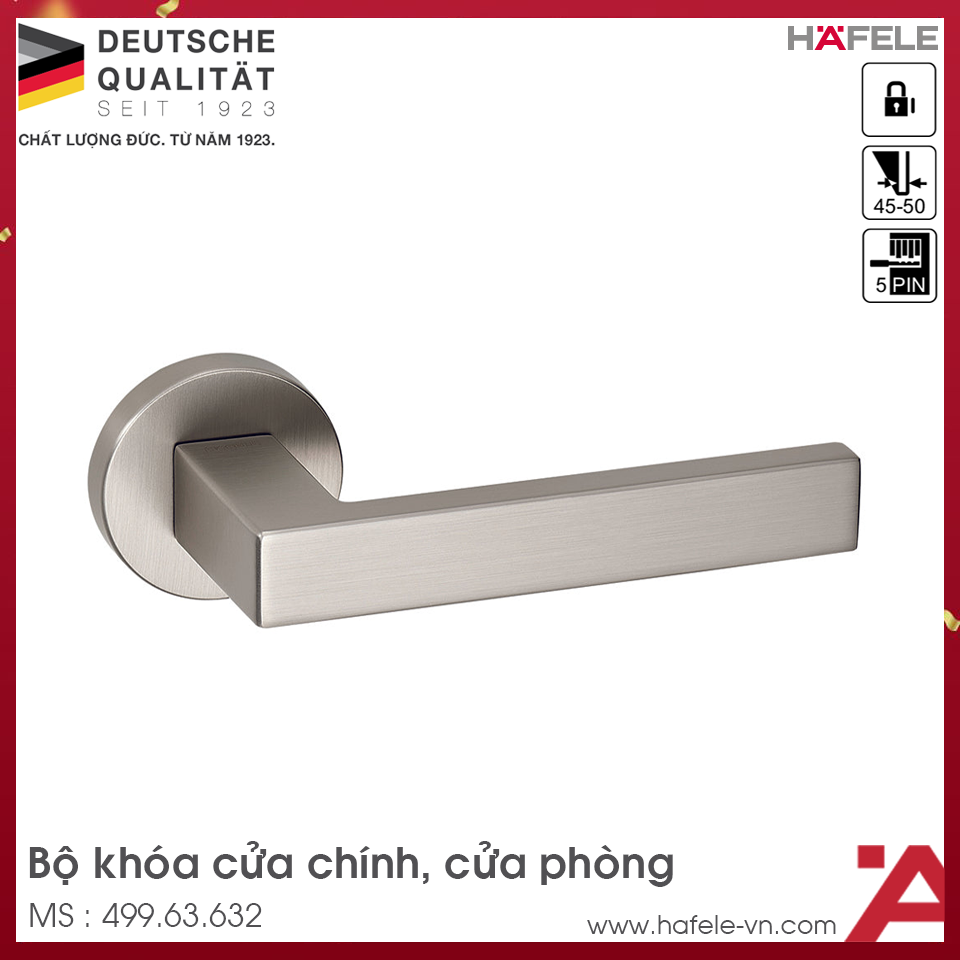 Bộ Khóa Tay Nắm Cửa DIY Set E Hafele 499.63.632