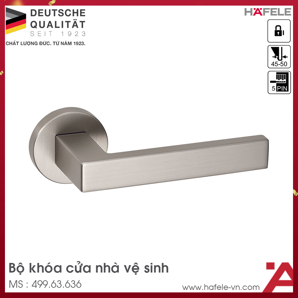 Bộ Khóa Tay Nắm Cửa DIY Set E Hafele 499.63.636