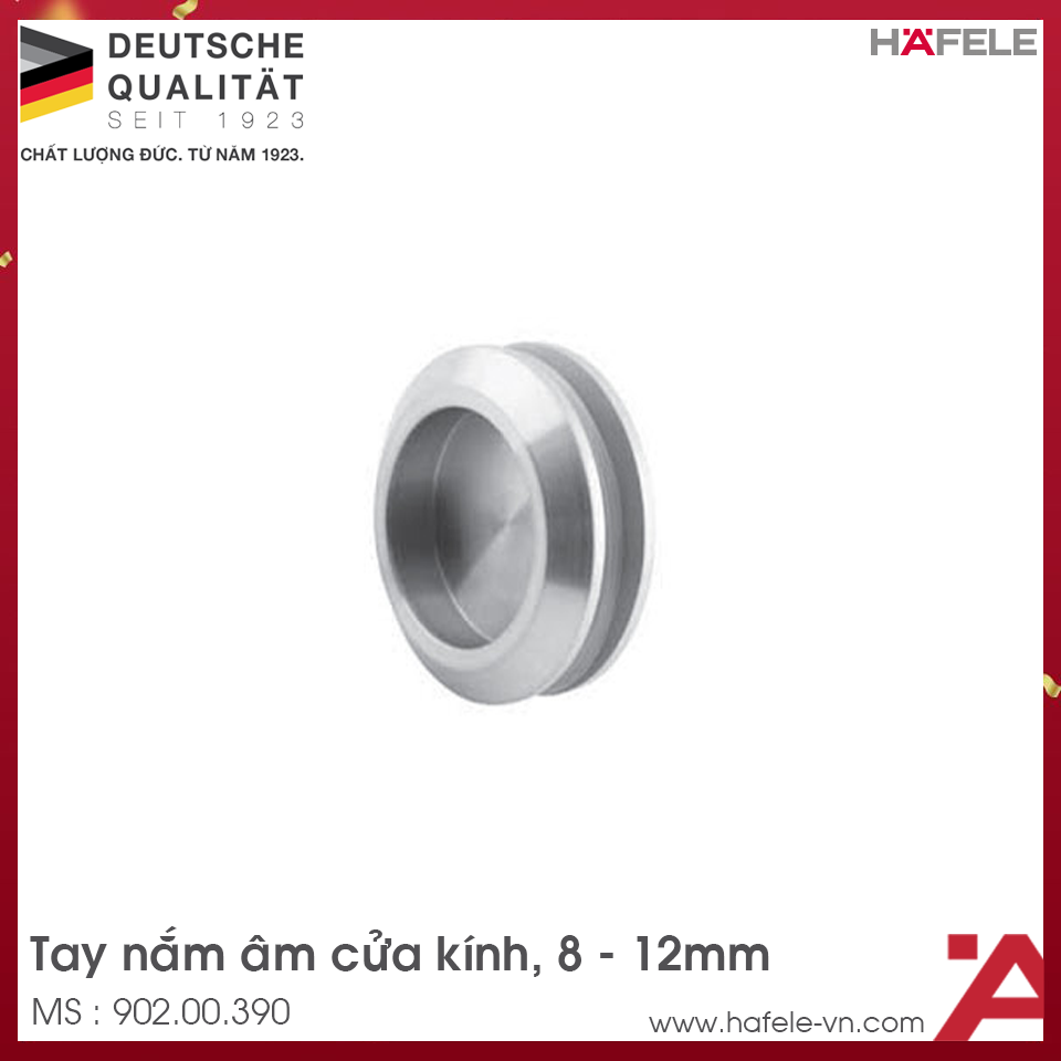 Tay Nắm Âm Cho Cửa Kính Hafele 902.00.390