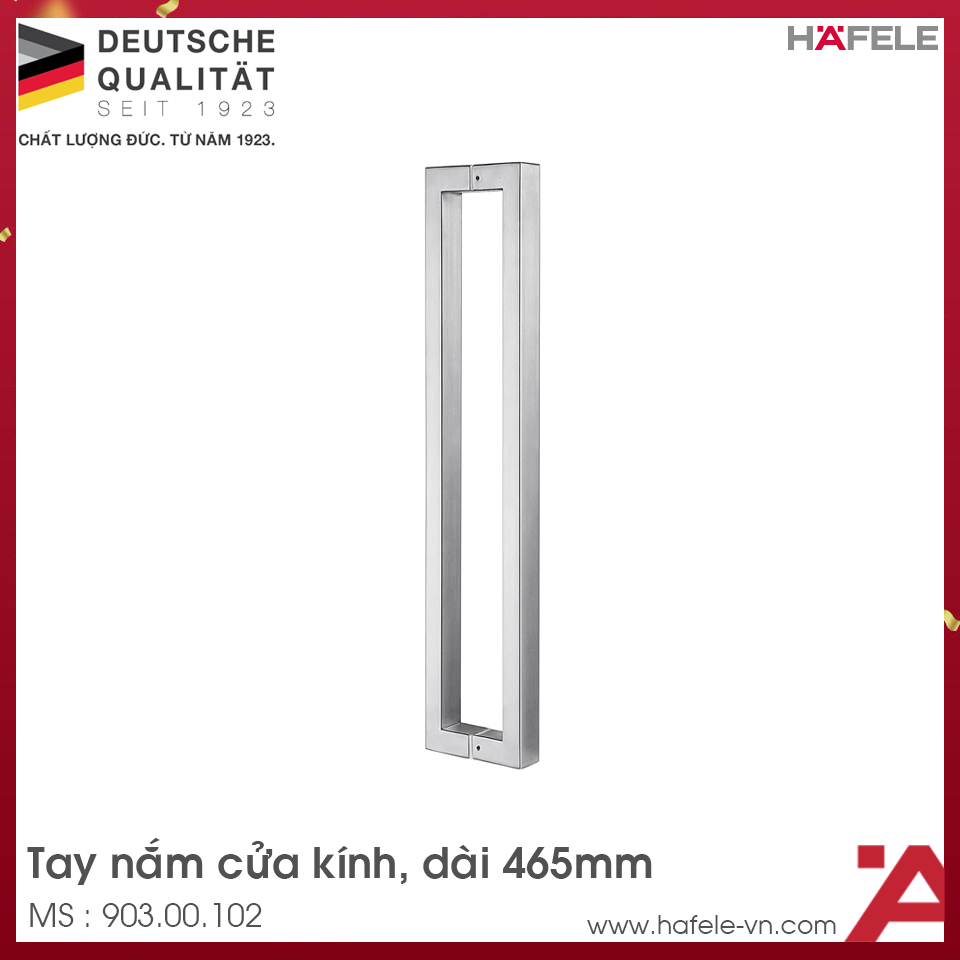 Tắm Nắm Kéo Dạng Vuông 465mm Hafele 903.00.102