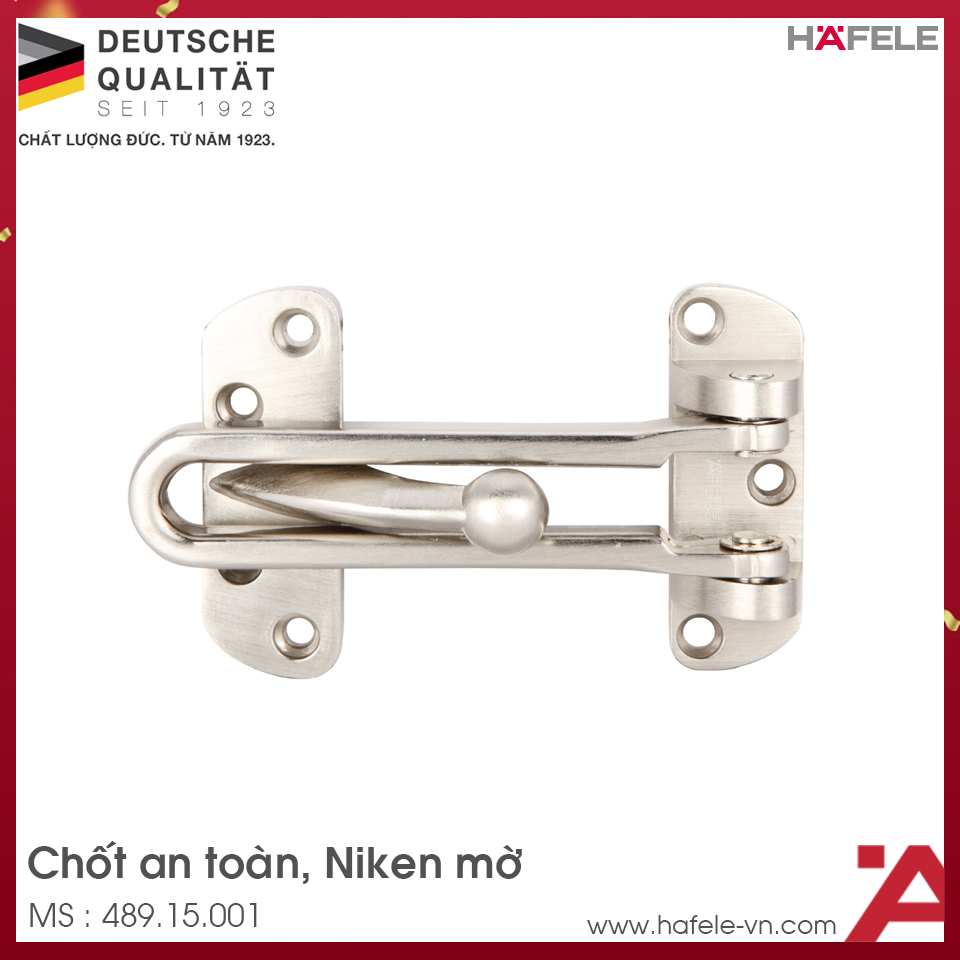 Chốt An Toàn Màu Niken Mờ Hafele 489.15.001