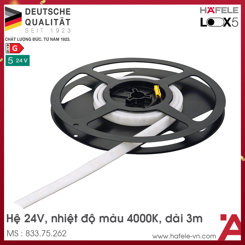 Đèn Led Dây Slicon 24V Đơn Sắc Hafele 833.75.262