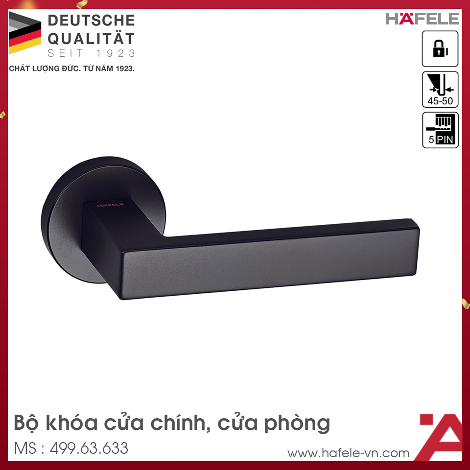 Bộ Khóa Tay Nắm Cửa DIY Set E Hafele 499.63.633