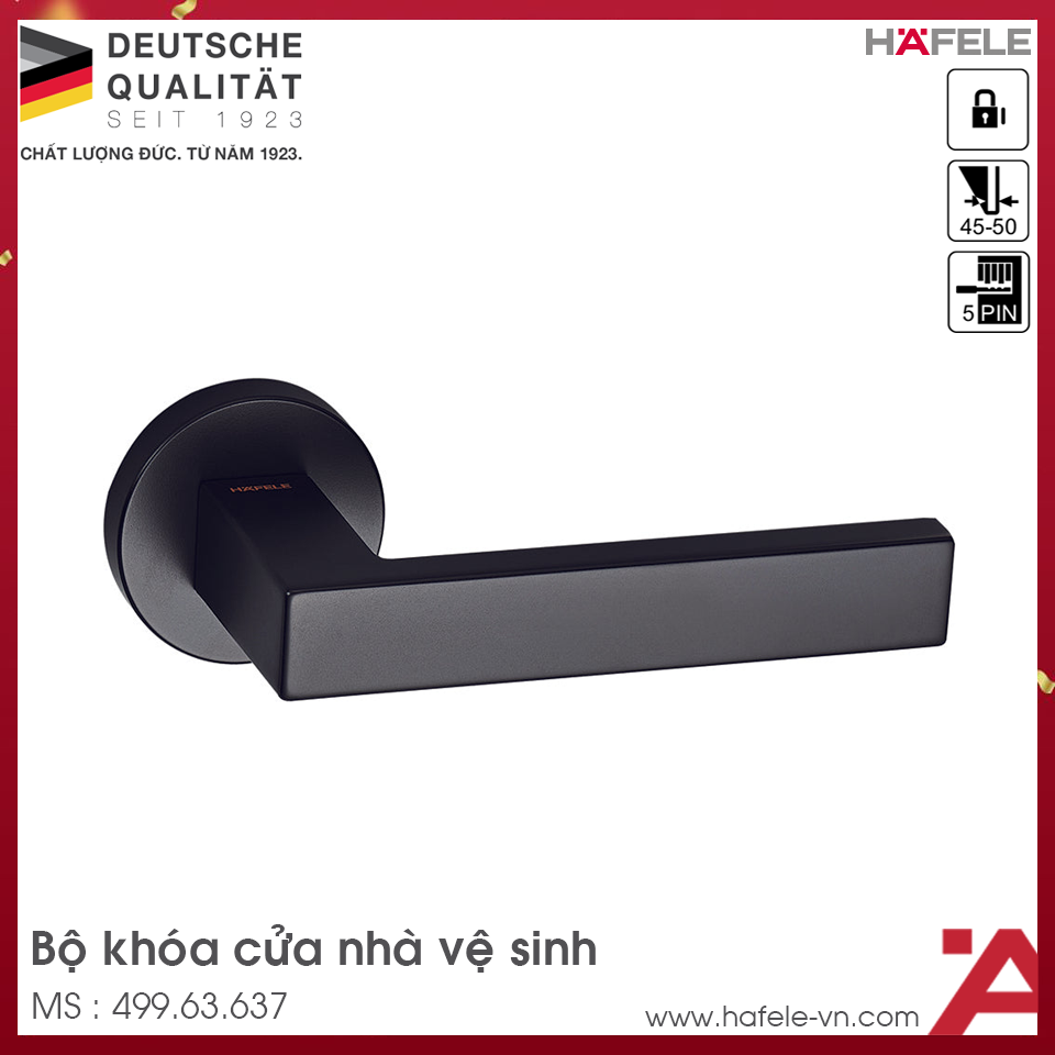 Bộ Khóa Tay Nắm Cửa DIY Set E Hafele 499.63.637