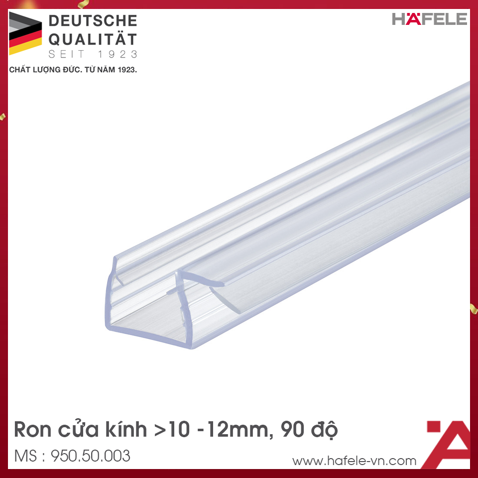 Ron Cửa Kính 90º Kính Dày 10-12mm Hafele 950.50.003