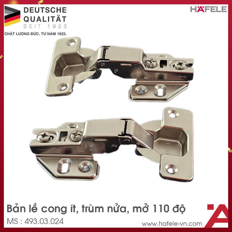 Bản Lề Trùm Nửa Metalla A DIY 110º Hafele 493.03.024