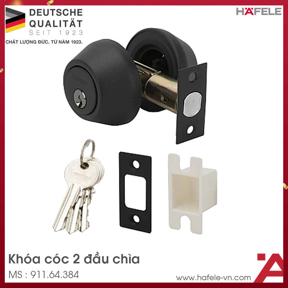 Khóa Cóc 2 Đầu Chìa Hafele 911.64.384