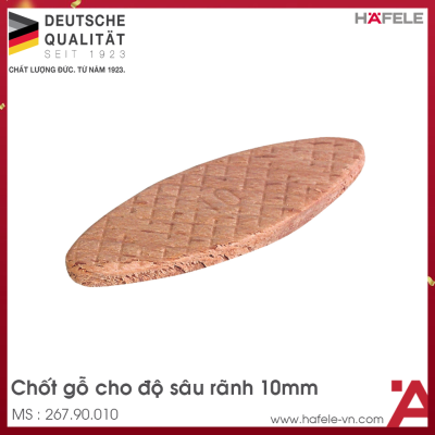 Chốt Gỗ Cho Độ Sâu Rãnh 10mm Hafele 267.90.010