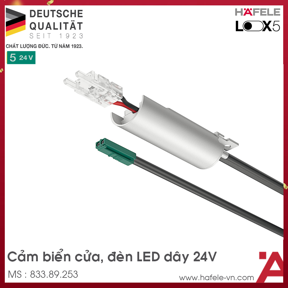 Cảm Biến Cửa Cho Thanh Dẫn Đèn 24V Hafele 833.89.253