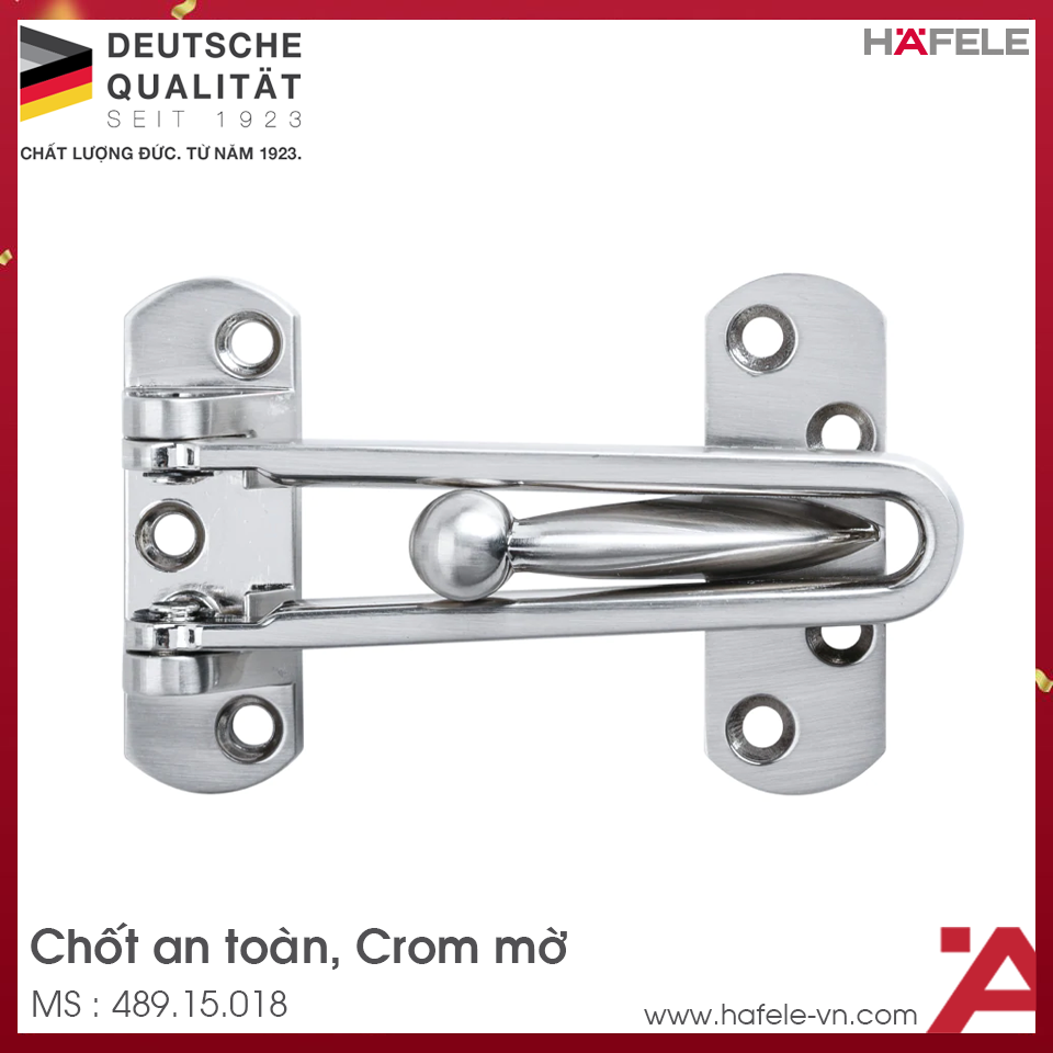 Chốt An Toàn Màu Crom Mờ Hafele 489.15.018