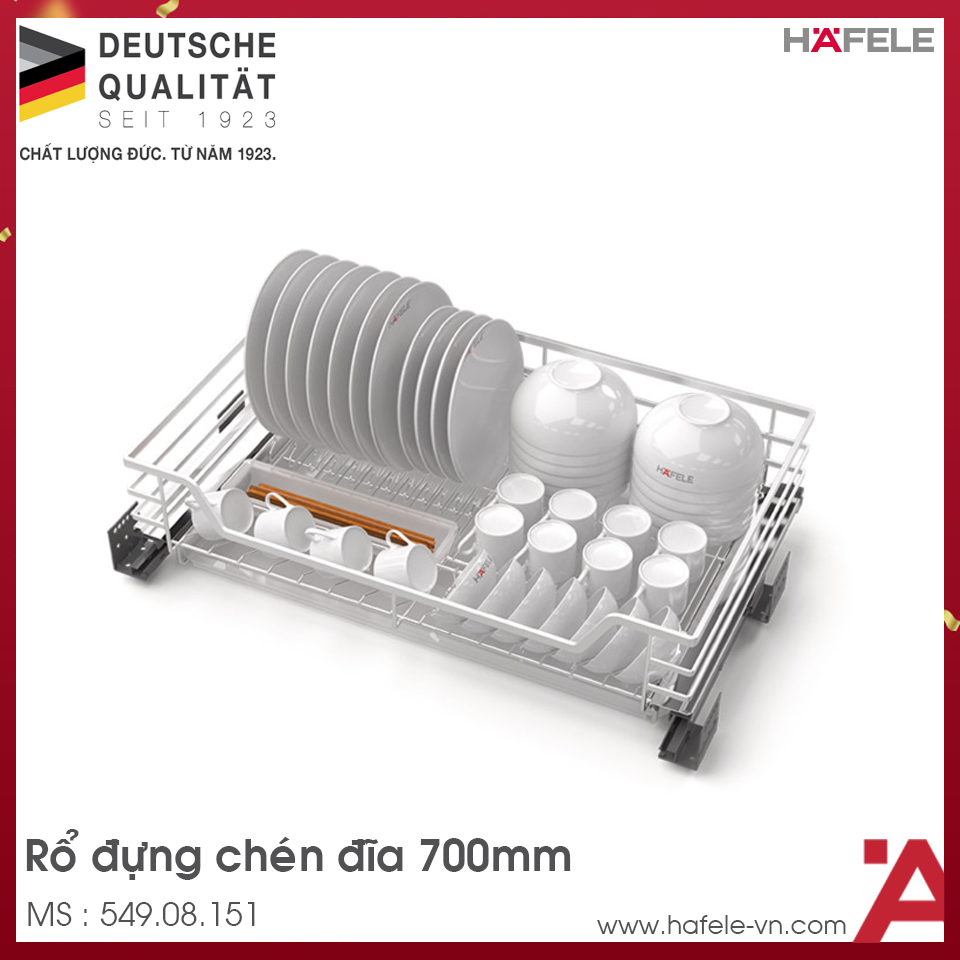 Rổ Đựng Chén Đĩa Cappella 700mm Hafele 549.08.151