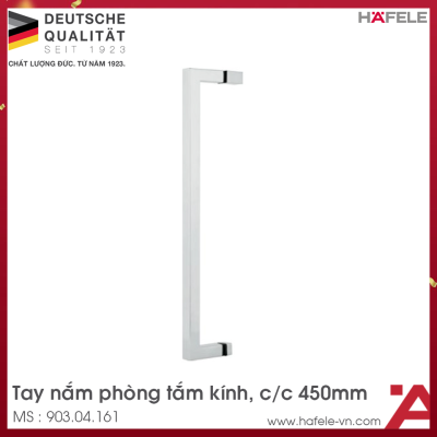 Tay Nắm Phòng Tắm Kính C/C 450mm Hafele 903.04.161