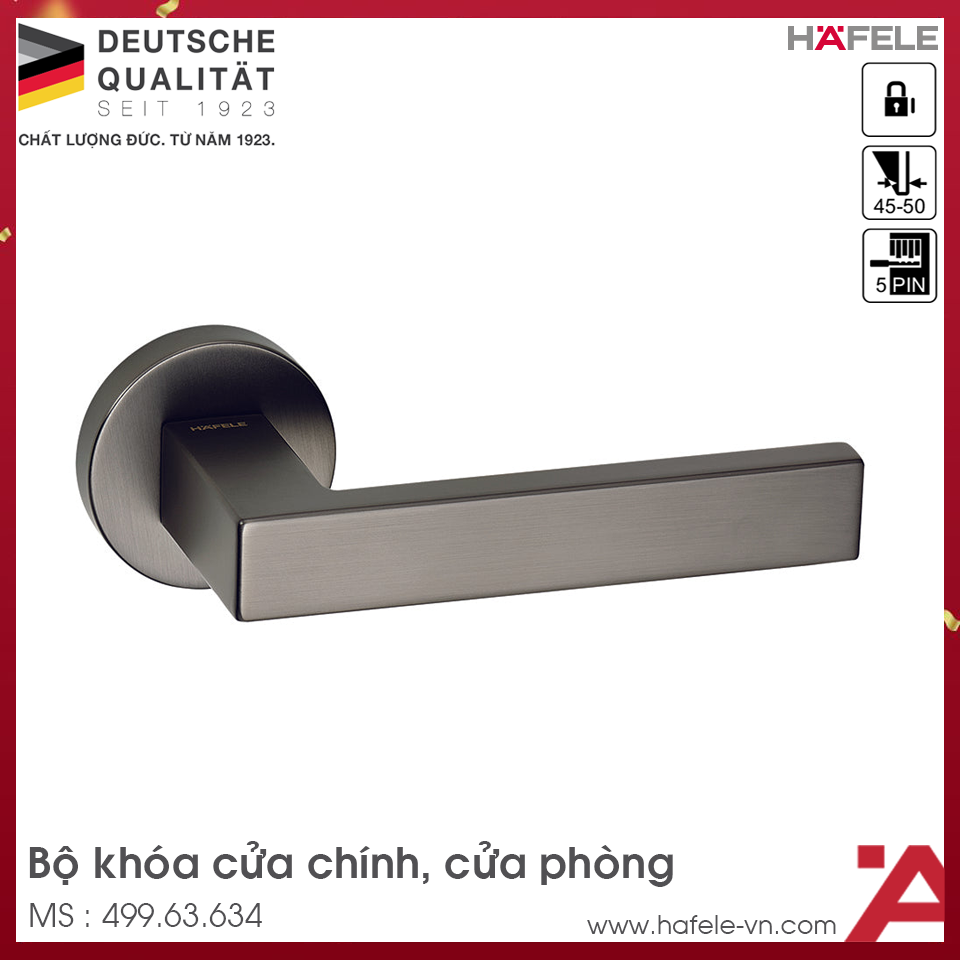 Bộ Khóa Tay Nắm Cửa DIY Set E Hafele 499.63.634