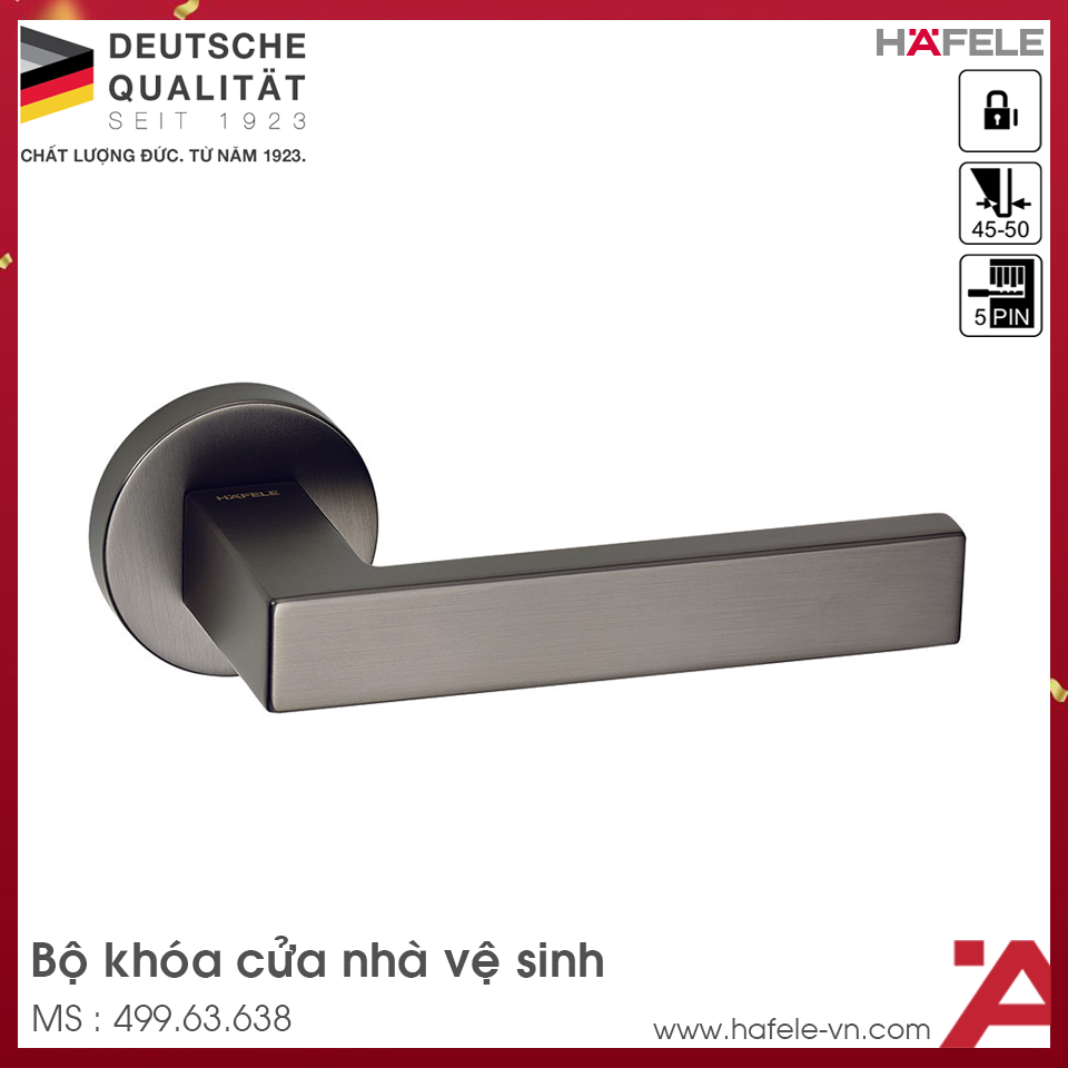 Bộ Khóa Tay Nắm Cửa DIY Set E Hafele 499.63.638