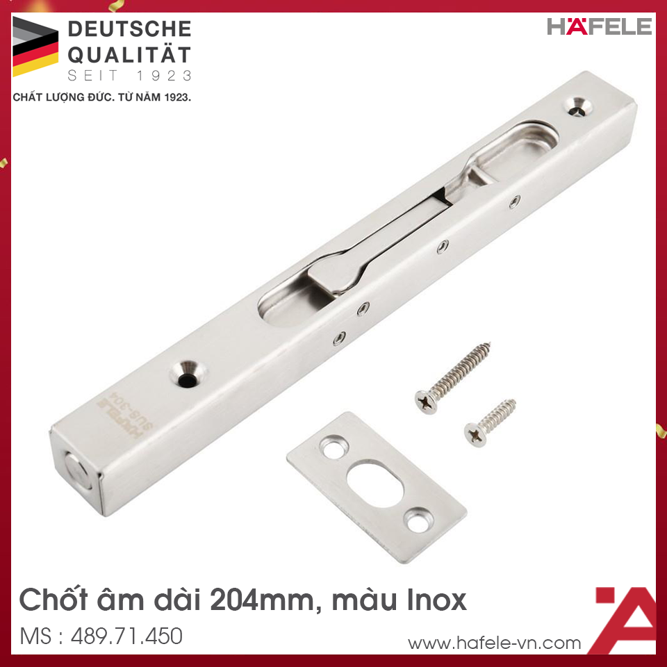 Chốt Cửa Âm 204mm Hafele 489.71.450