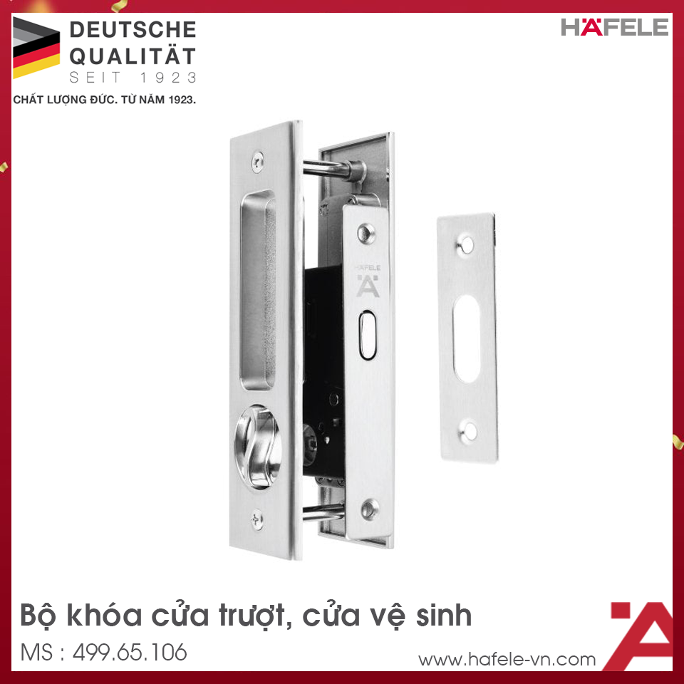 Bộ Khóa Tay Nắm Cửa Trượt Hafele 499.65.106