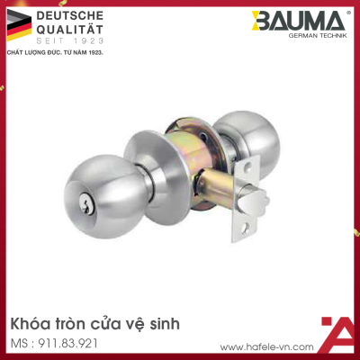Khóa Tay Nắm Tròn Cửa Vệ Sinh Bauma 911.83.921