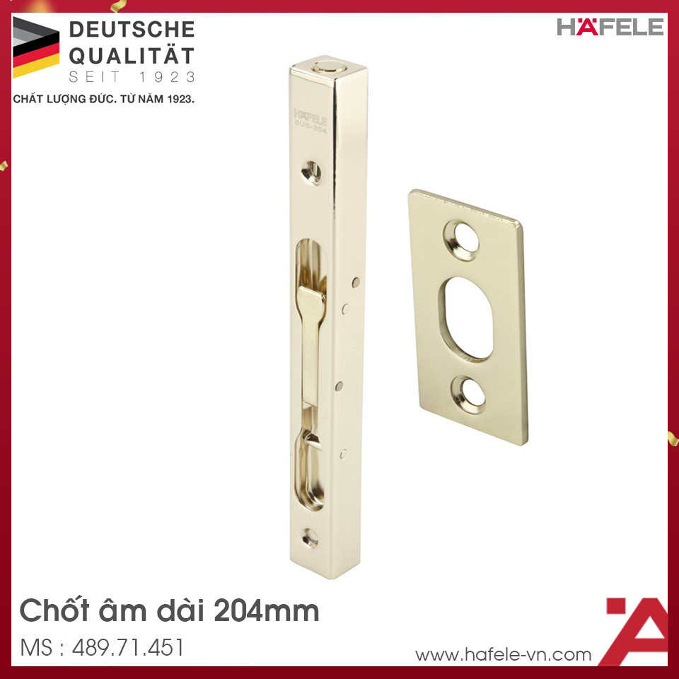 Chốt Cửa Âm 204mm Hafele 489.71.451