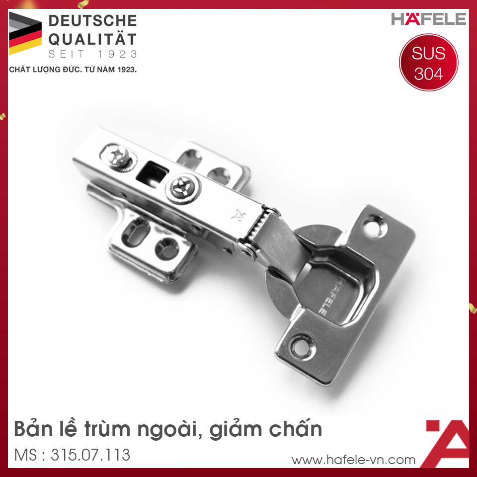 Bản Lề Trùm Ngoài Metalla SM DIY 110º Hafele 315.07.113