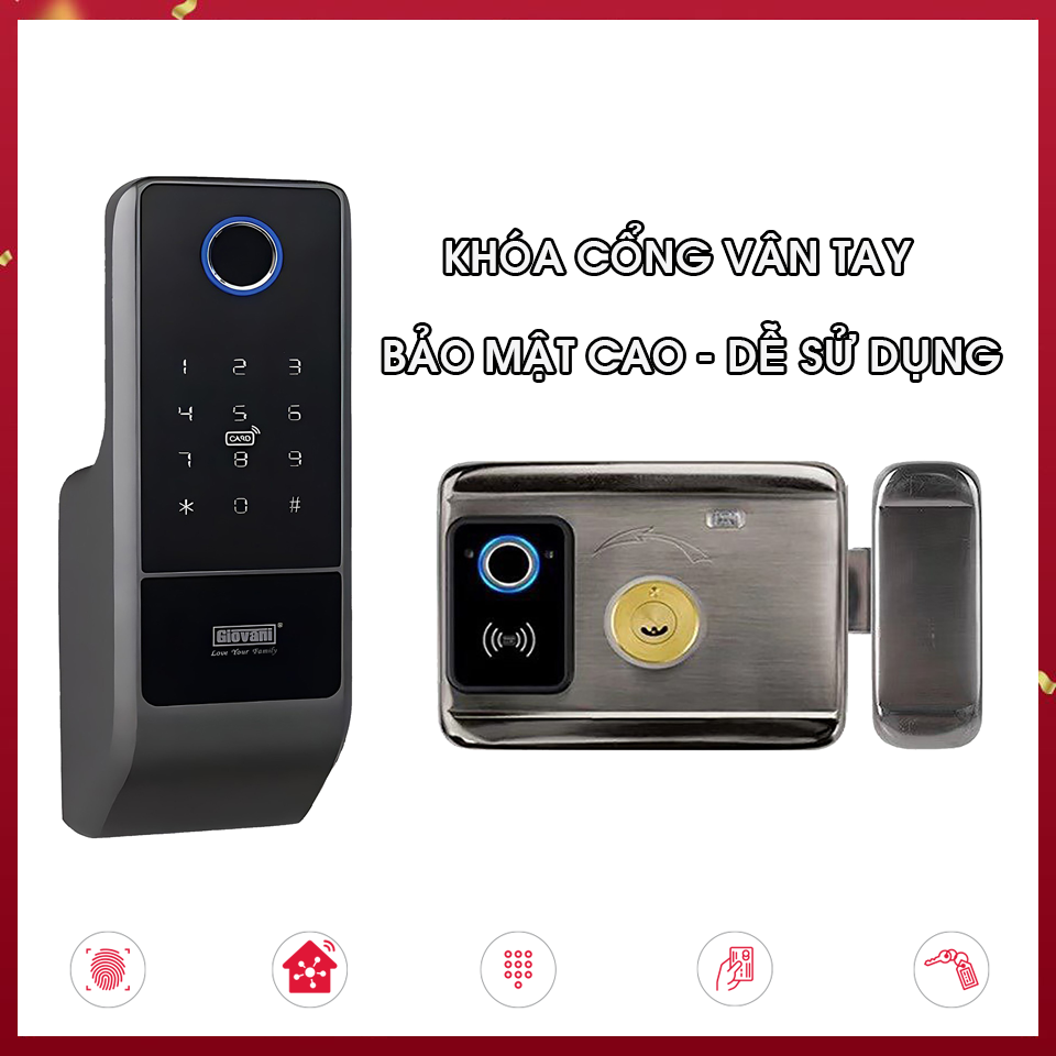 Khóa Cổng Vân Tay Giovani GSL-W611MD