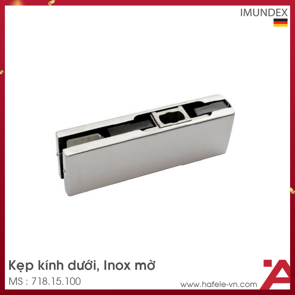 Kẹp Kính Dưới Inox Mờ Imundex 718.15.100