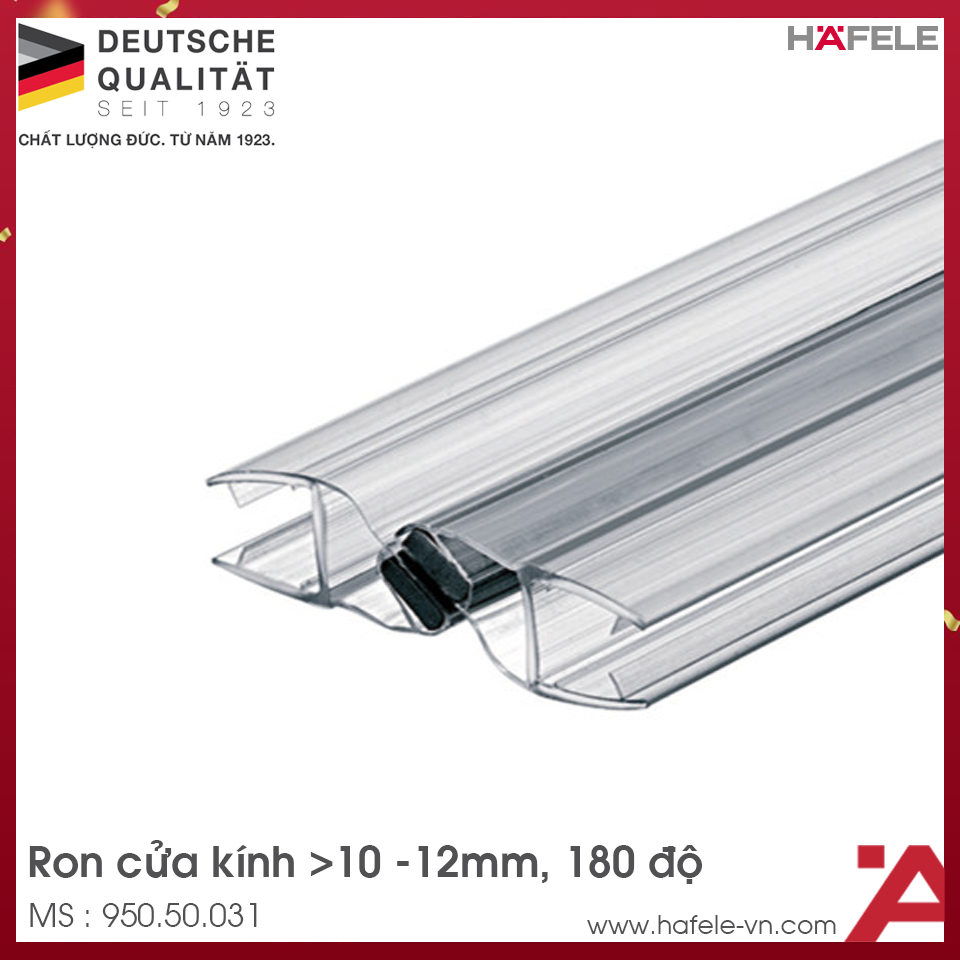 Ron Cửa Kính 10- 12mm Nam Châm 180º Hafele 950.50.031