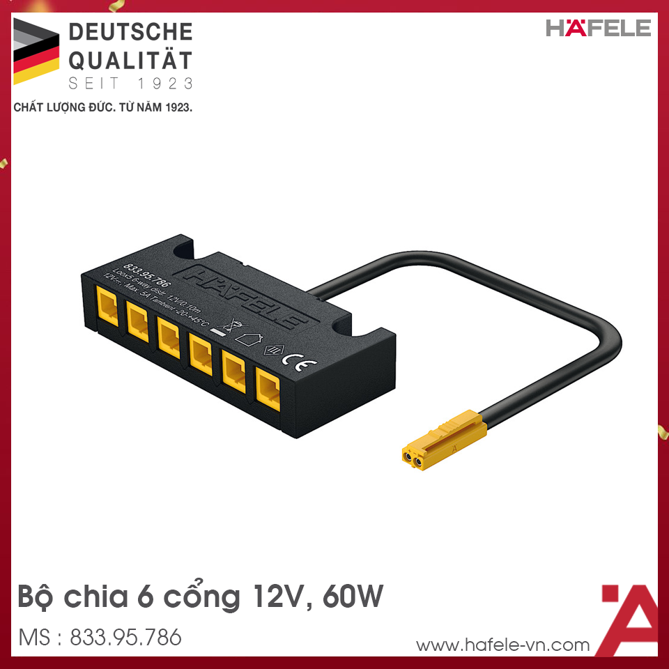 Bộ Chia 6 Cổng 12V Hafele 833.95.786